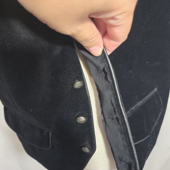 Men's Express velvet lapel vest with trim size small EUC - Picture 7 of 10